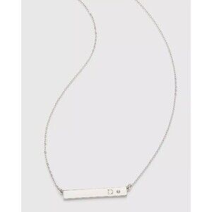 Lane Bryant Initial Bar Necklace Silver Letter D